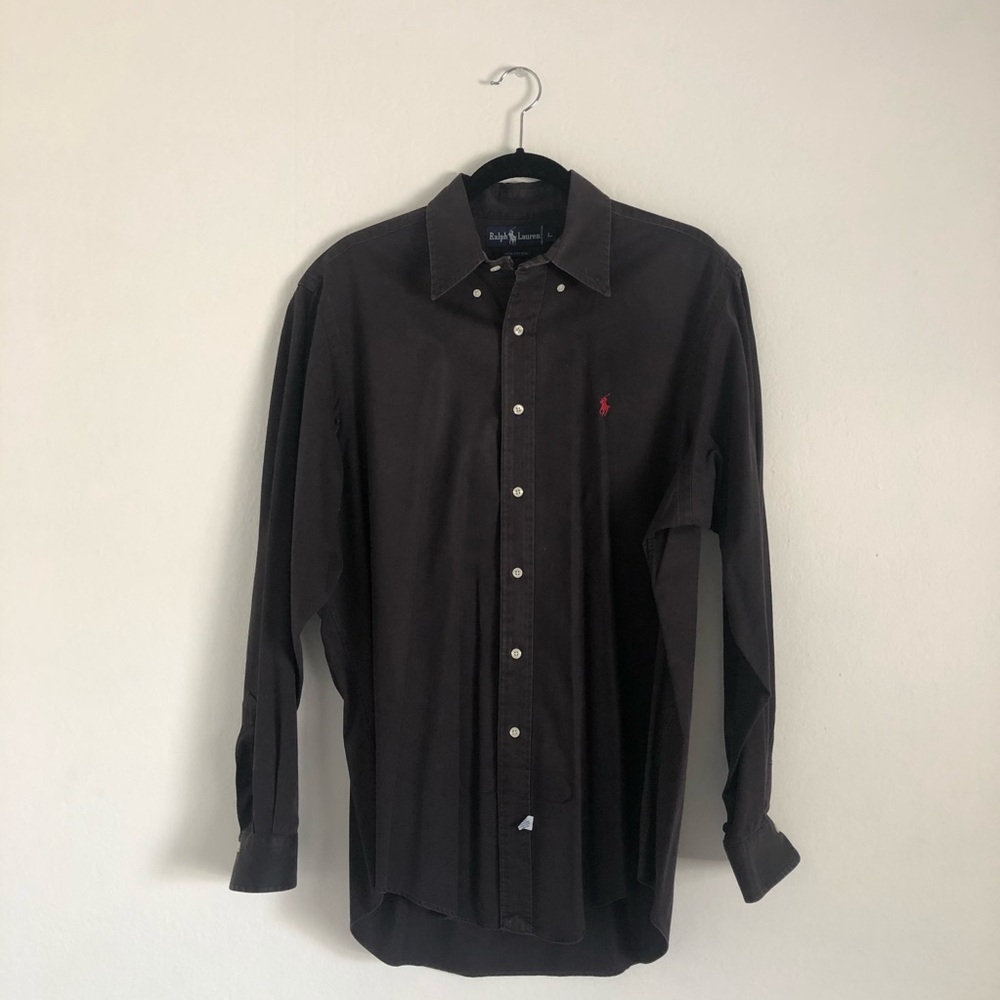 Ralph Lauren Long Sleeve Shirt, Gray/Purple